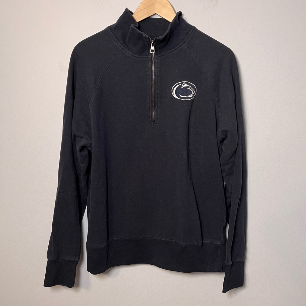 Penn State Nittany Lions 1/4 Zip Pullover Men’s L Black Lightweight Sweatshirt